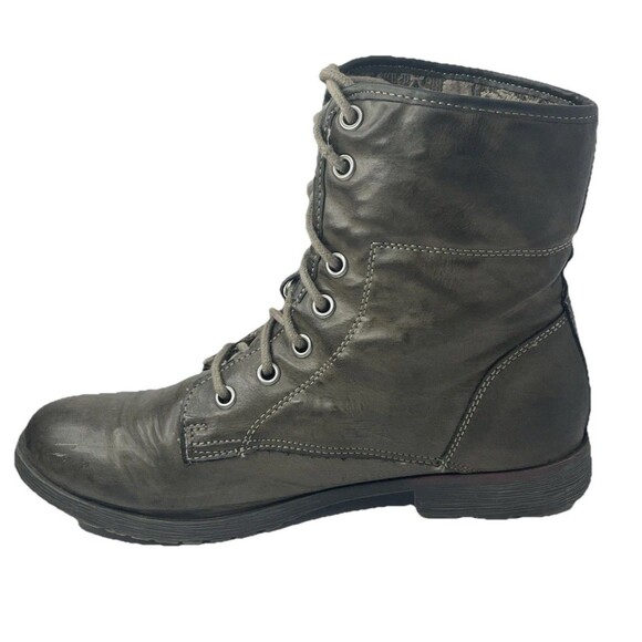 Rock and Candy by Zigi Ankle Boots Spraypaint Fold Combat Gray Size 6 - Picture 4 of 10